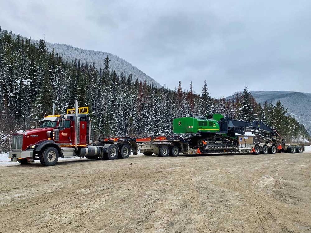 John Deere Excavator Lowbed Transport Trailer Lower Mainland